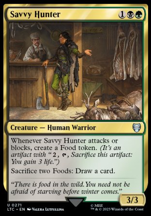 (271) Magic The Gathering Commander: The Lord of the Rings: Tales of Middle-earth Single: Savvy Hunter  Uncommon