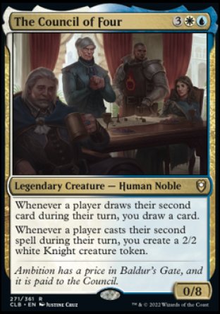 (271) Magic The Gathering Commander Legends: Battle for Baldur's Gate Single: The Council of Four Holo Rare