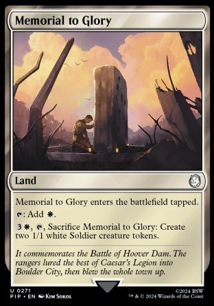 (271) Magic The Gathering Universes Beyond: Fallout Single: Memorial to Glory  Holo Uncommon