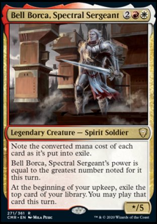 (271/361) Magic The Gathering Commander Legends Single: Bell Borca, Spectral Sergeant  Rare
