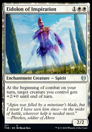 (271) Magic The Gathering Theros Beyond Death: Extras Single: Eidolon of Inspiration Holo Uncommon