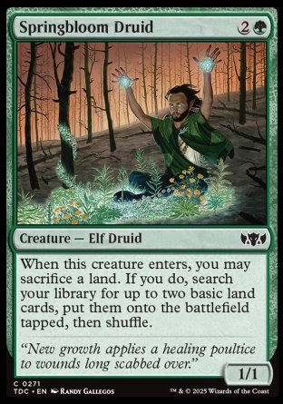 (271) Magic The Gathering Commander: Tarkir: Dragonstorm Single: Springbloom Druid  Common