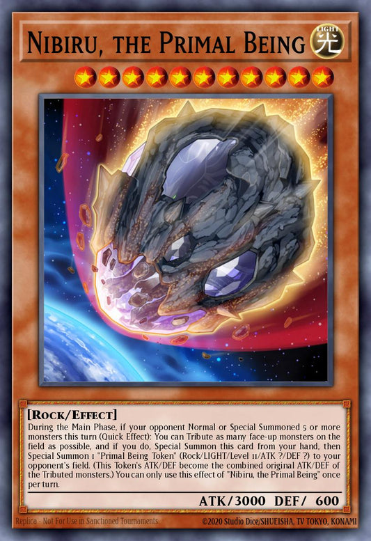(030) YuGiOh TCG RA04: Quarter Century Stampede Single: Nibiru, the Primal Being  Quarter Century Secret Rare