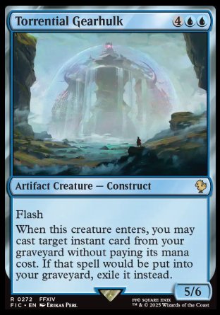 (272) Magic The Gathering Commander: Magic: The Gathering - FINAL FANTASY Single: Torrential Gearhulk  Rare