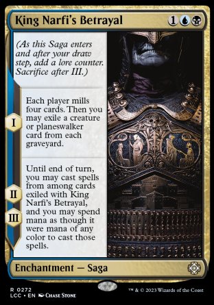 (272) Magic The Gathering Commander: The Lost Caverns of Ixalan Single: King Narfi's Betrayal  Rare