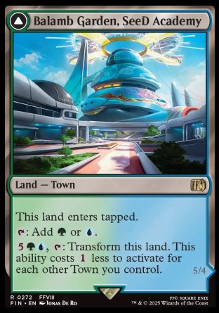 (272) Magic The Gathering Magic: The Gathering - FINAL FANTASY Single: Balamb Garden, SeeD Academy // Balamb Garden, Airborne Holo Rare