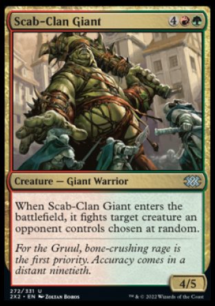 (272) Magic The Gathering Double Masters 2022 Single: Scab-Clan Giant  Uncommon