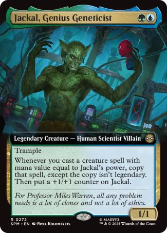 (272) Magic The Gathering Magic: The Gathering | Marvel's Spider-Man: Extras Single: Jackal, Genius Geneticist Holo Rare