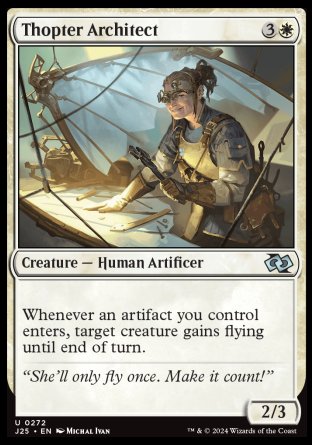 (272) Magic The Gathering Foundations Jumpstart Single: Thopter Architect  Uncommon