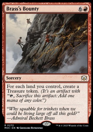 (272) Magic The Gathering Commander: March of the Machine Single: Brass's Bounty  Rare