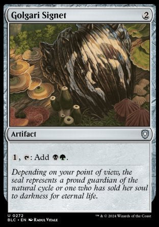 (272) Magic The Gathering Commander: Bloomburrow Single: Golgari Signet  Uncommon