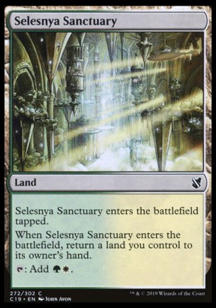 (272) Magic The Gathering Commander 2019 Single: Selesnya Sanctuary  Common