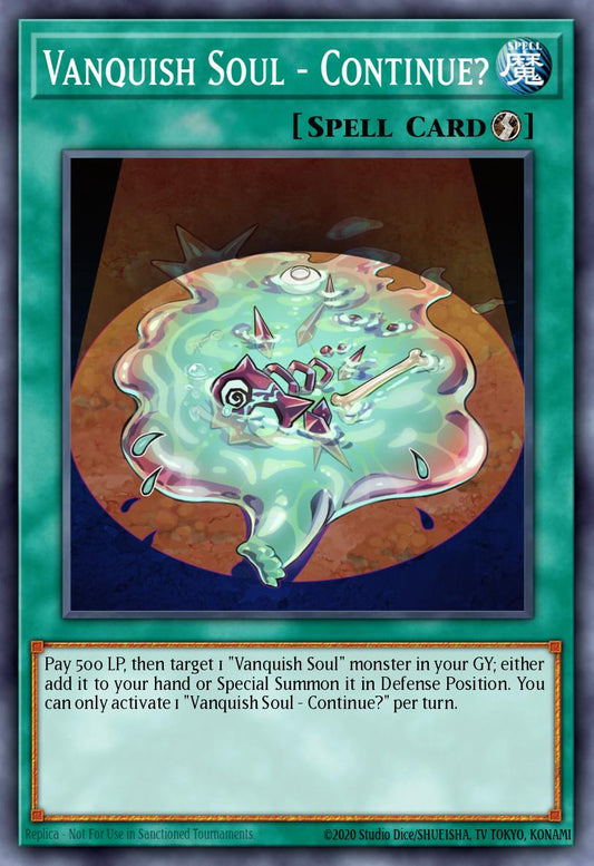 (025) YuGiOh TCG WISU: Wild Survivors Single: Vanquish Soul - Continue?  Super Rare