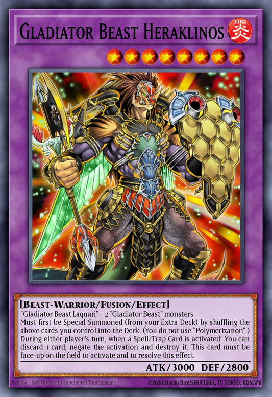 (084) YuGiOh TCG MZTM: Maze of the Master Single: Gladiator Beast Heraklinos  Rare