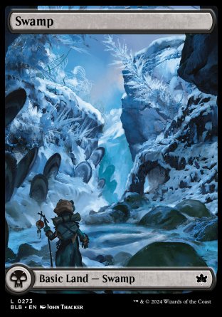 (273) Magic The Gathering Bloomburrow Single: Swamp (V.4) Holo Land