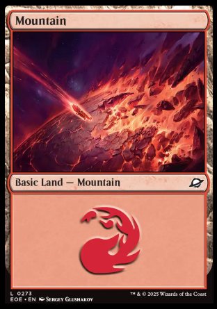 (273) Magic The Gathering Edge of Eternities Single: Mountain (V.2) Holo Land
