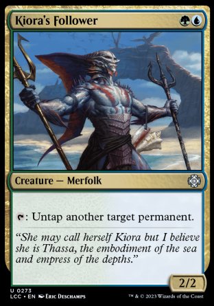 (273) Magic The Gathering Commander: The Lost Caverns of Ixalan Single: Kiora's Follower  Uncommon