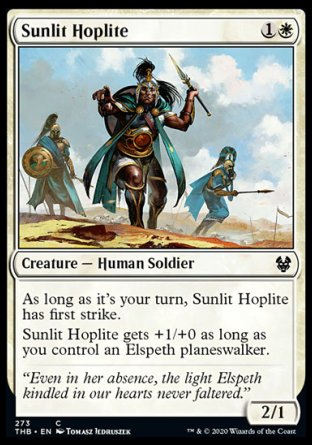 (273) Magic The Gathering Theros Beyond Death: Extras Single: Sunlit Hoplite  Common