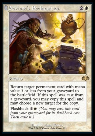 (273) Magic The Gathering Dominaria Remastered: Extras Single: Sevinne's Reclamation  Rare