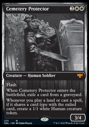 (273) Magic The Gathering Innistrad: Double Feature Single: Cemetery Protector Holo Mythic