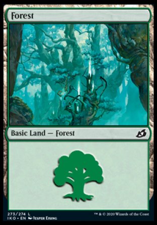 (273/274) Magic The Gathering Ikoria: Lair of Behemoths Single: Forest (V.2) Holo Land
