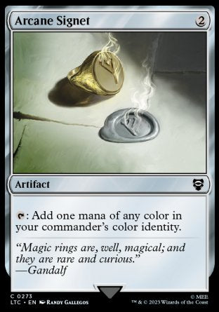 (273) Magic The Gathering Commander: The Lord of the Rings: Tales of Middle-earth Single: Arcane Signet  Common