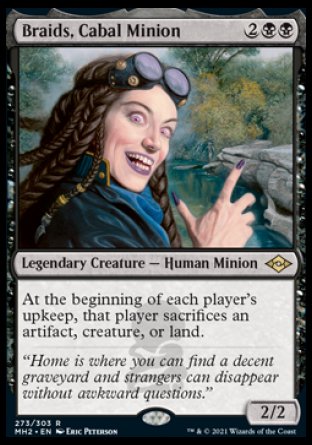 (273) Magic The Gathering Modern Horizons 2 Single: Braids, Cabal Minion (V.2)  Rare