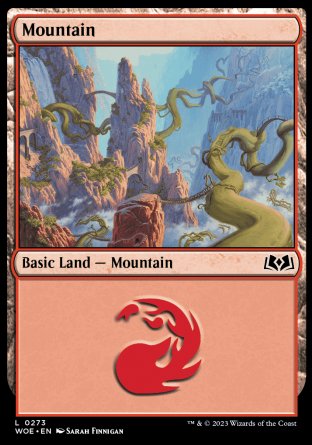 (273) Magic The Gathering Wilds of Eldraine Single: Mountain (V.2) Holo Land
