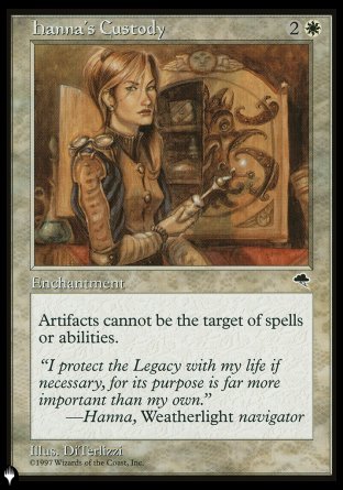 (022) Magic The Gathering The List Single: Hanna's Custody  Rare