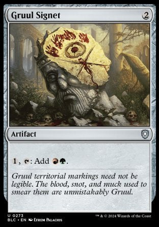 (273) Magic The Gathering Commander: Bloomburrow Single: Gruul Signet  Uncommon