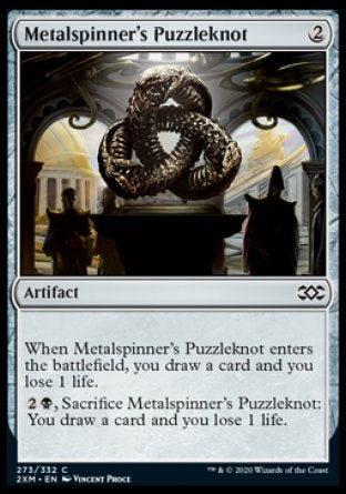 (273/332) Magic The Gathering Double Masters Single: Metalspinner's Puzzleknot Holo Common