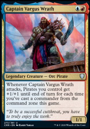(273/361) Magic The Gathering Commander Legends Single: Captain Vargus Wrath  Uncommon