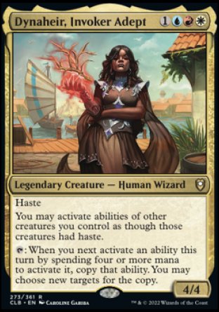 (273) Magic The Gathering Commander Legends: Battle for Baldur's Gate Single: Dynaheir, Invoker Adept  Rare
