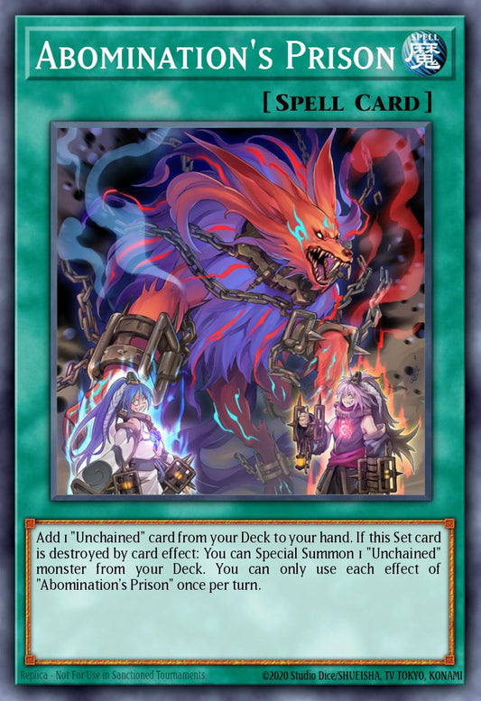 (182) YuGiOh TCG MP20: 2020 Tin of Lost Memories Mega Pack Single: Abomination's Prison  Ultra Rare
