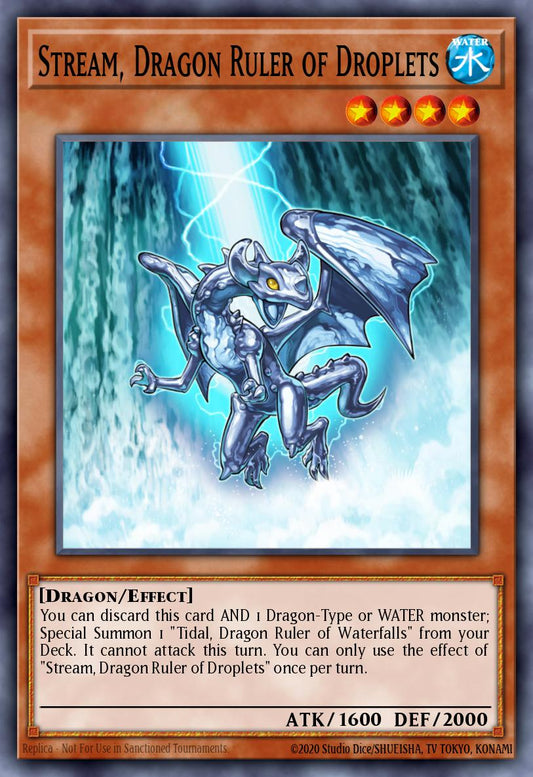 (255) YuGiOh TCG RA03: Quarter Century Bonanza Single: Stream, Dragon Ruler of Droplets (V.1 - Platinum Secret Rare)  Platinum Secret Rare