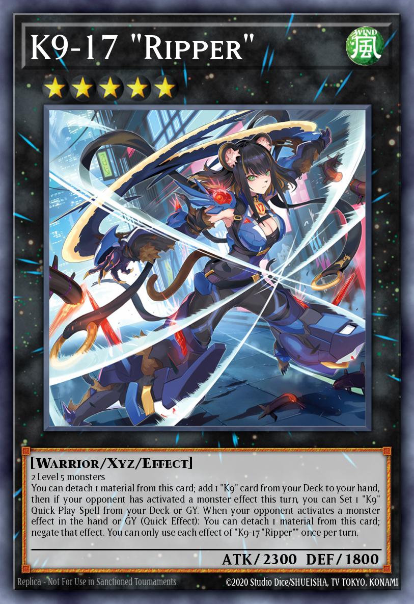 (035) YuGiOh TCG JUSH: Justice Hunters Single: K9-17 Ripper (V.1 - Super Rare)  Super Rare