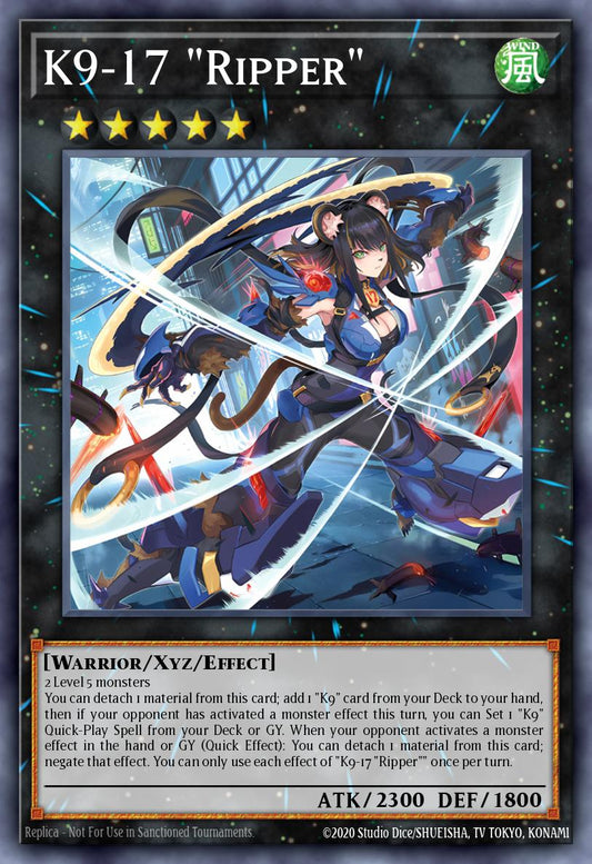 (035) YuGiOh TCG JUSH: Justice Hunters Single: K9-17 Ripper (V.2 - Collectors Rare)  Collectors Rare