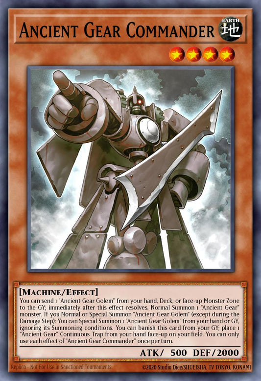 (008) YuGiOh TCG LEDE: Legacy of Destruction Single: Ancient Gear Commander  Common