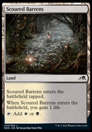 (274) Magic The Gathering Kamigawa: Neon Dynasty Single: Scoured Barrens Holo Common