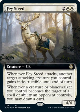 (274) Magic The Gathering Commander: Adventures in the Forgotten Realms: Extras Single: Fey Steed  Rare