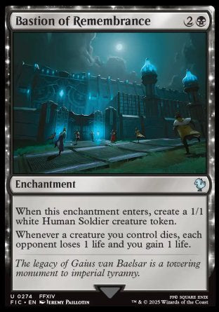 (274) Magic The Gathering Commander: Magic: The Gathering - FINAL FANTASY Single: Bastion of Remembrance  Uncommon