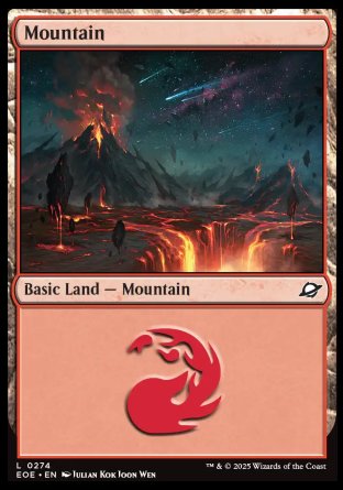 (274) Magic The Gathering Edge of Eternities Single: Mountain (V.3) Holo Land