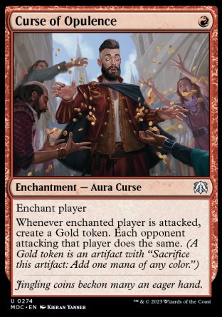 (274) Magic The Gathering Commander: March of the Machine Single: Curse of Opulence  Uncommon