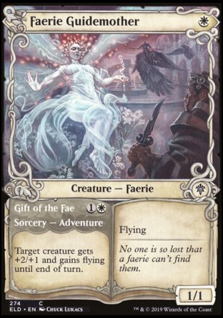 (274) Magic The Gathering Throne of Eldraine: Extras Single: Faerie Guidemother // Gift of the Fae Holo Common