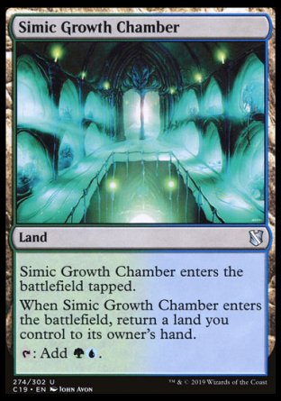 (274) Magic The Gathering Commander 2019 Single: Simic Growth Chamber  Uncommon