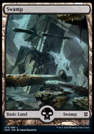 (274/280) Magic The Gathering Zendikar Rising Single: Swamp (V.3)  Land