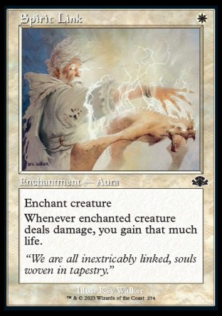 (274) Magic The Gathering Dominaria Remastered: Extras Single: Spirit Link Holo Common