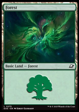 (275) Magic The Gathering Edge of Eternities Single: Forest (V.2) Holo Land