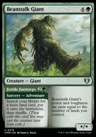 (275) Magic The Gathering Commander Masters Single: Beanstalk Giant // Fertile Footsteps  Uncommon