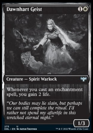 (275) Magic The Gathering Innistrad: Double Feature Single: Dawnhart Geist Holo Uncommon